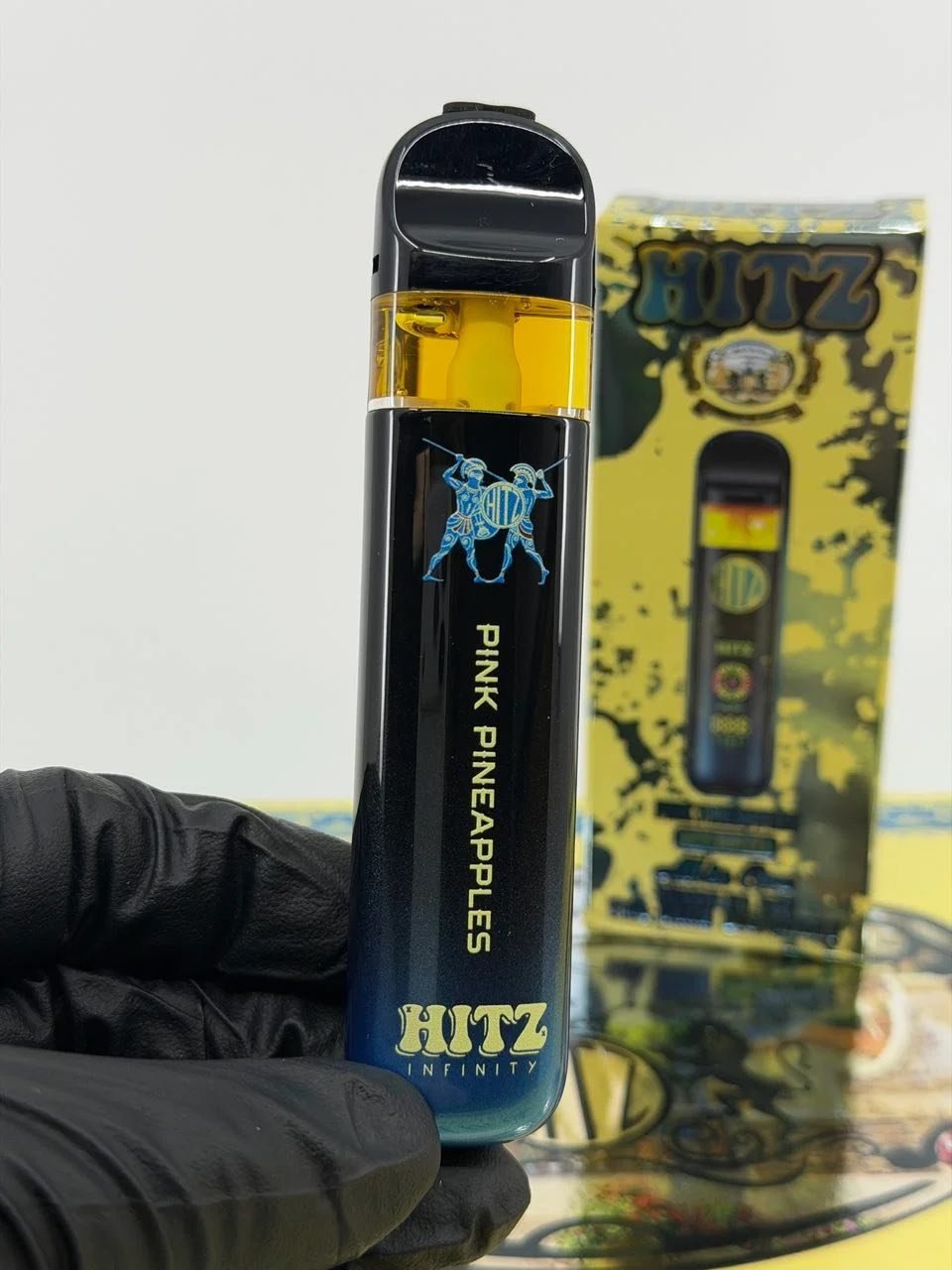 Hitz Gladiator & Zeus Hitz Gladiator Official 2000mg Liquid Diamond Live Resin Disposable Display