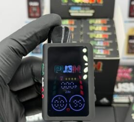 Push Disposable 2g authentic smart screen vape pen unboxed display
