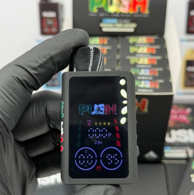 Push Disposable 2g authentic smart screen vape pen unboxed display
