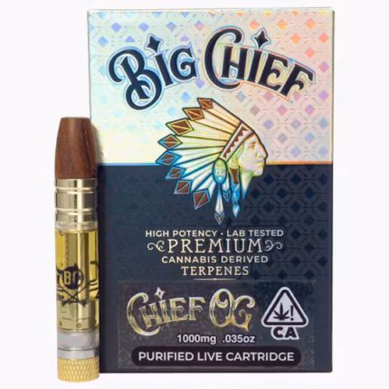 Big Chief Carts 1g official 510 thread borosilicate glass vape cartridge
