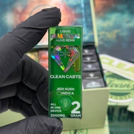 Clean Carts Liquid Diamonds authentic live diamond disposable vape pen unboxed with retail packaging