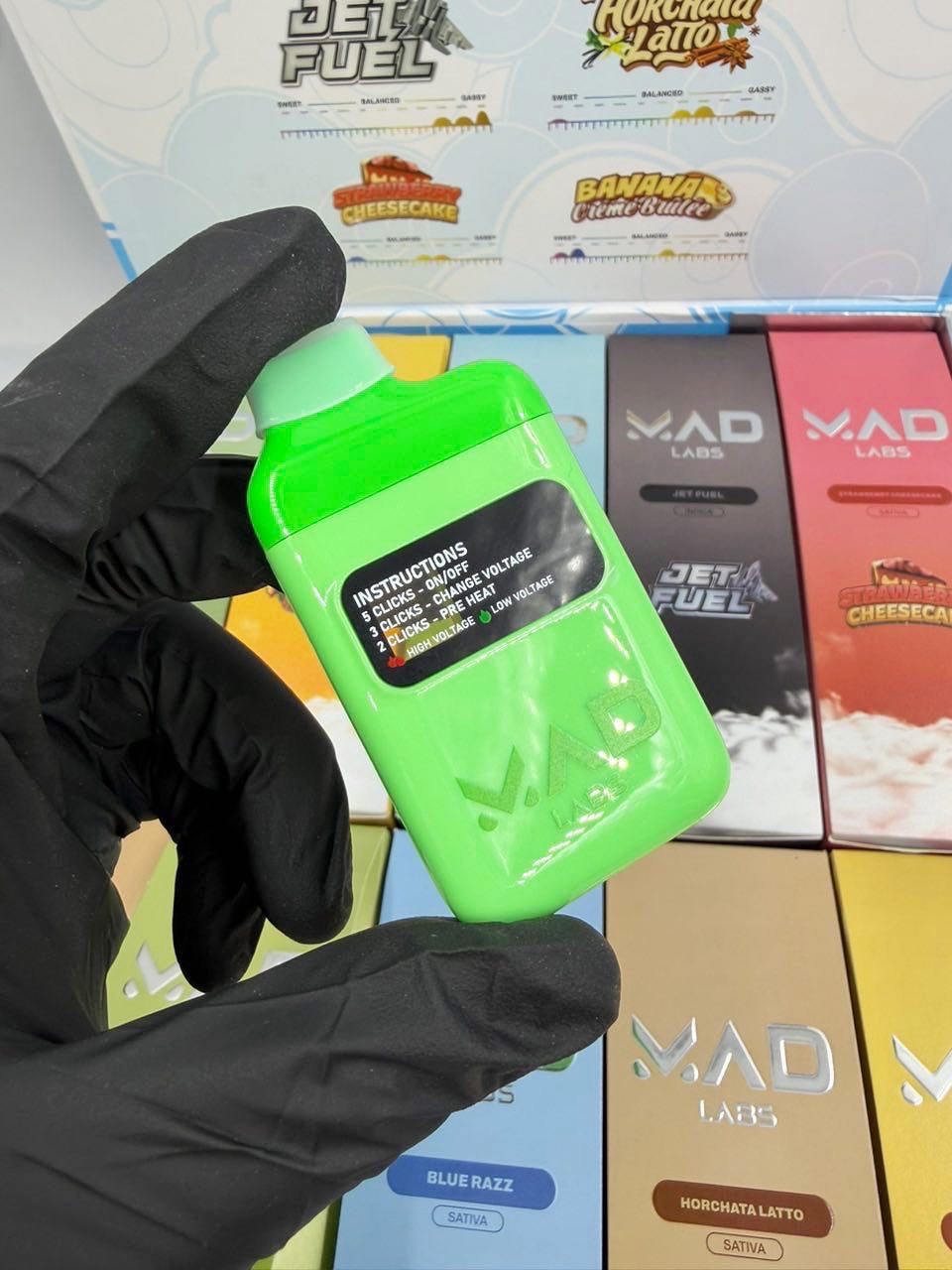 mad labs 2g disposable Mad Labs 2g Disposable Hero Banner Highlighting Gold Edition Hardware and USB-C Charging Base