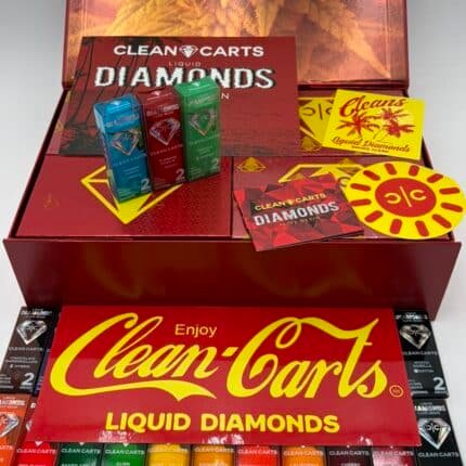 New Clean Carts authentic live diamond disposable vape pen unboxed with retail packaging